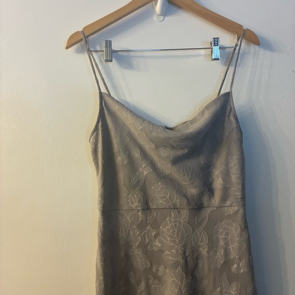 BHLDN Hutch Taye Midi Dress dove Gray Floral Slip Dress Size 4 - Picture 6 of 13